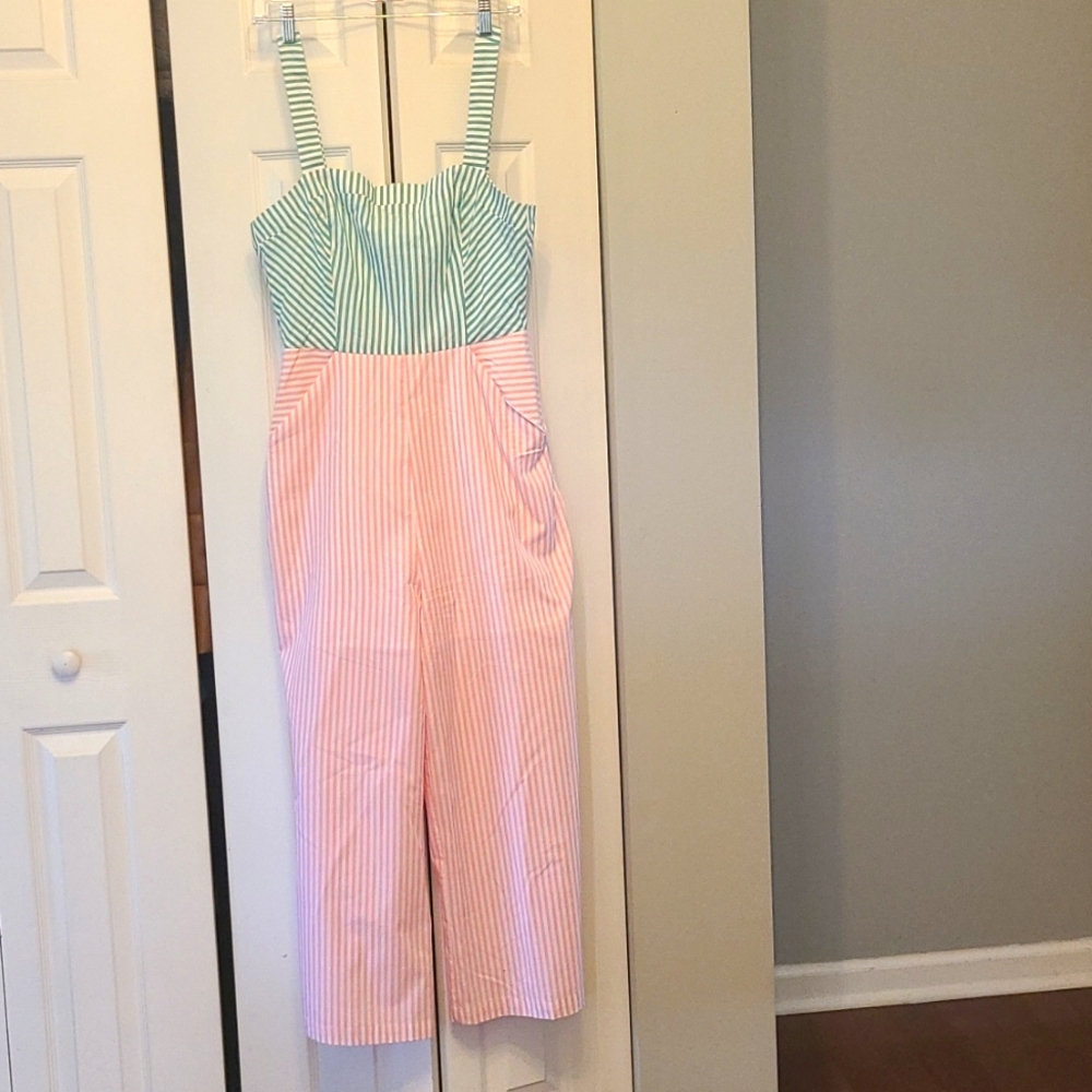 BCBGeneration striped jumpsuit